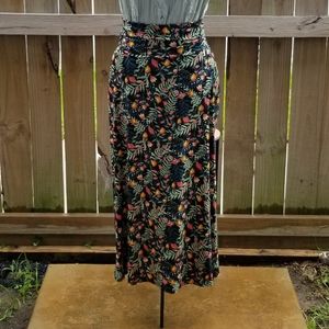 Lularoe skirt, tropical Hawaiian floral leaf print